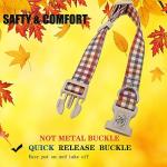 Elegant little tail Dog Collar with Leash, Fall Plaid Pet Collar Leash Adjustable Collar for Small Medium Large Dogs Soft Puppy Collars with Quick Release Buckle Girl Boy Dog Collars