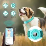 Kuley AirTag Dog Collar and Reflective Leash Set Bundle with Airtag Holder Case,Adjustable Padded Nylon Pet Collar for Small Medium Large Dogs(Teal, Extra-Small)