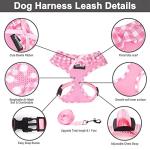 SuperBuddy Upgraded Soft Mesh Dog Harness, Super Breathable Lightweight Pet Harnesses for Puppy Dogs Outdoor Walking, Pink Dog Harness and Dog Leash Set Packing -XSmall