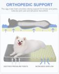 KSIIA Orthopedic Dog Bed Medium Size Dog with Removable Machine Washable Cover Waterproof Crate Pad with Egg Crate Foam and Non-Slip Bottom, 29x18 Inch, Light Gray