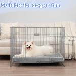 KSIIA Orthopedic Dog Bed Medium Size Dog with Removable Machine Washable Cover Waterproof Crate Pad with Egg Crate Foam and Non-Slip Bottom, 29x18 Inch, Light Gray