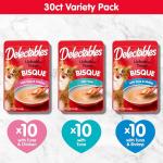 Hartz Delectables Bisque Variety Pack Lickable Cat Treat, 30 Count (Pack of 1)