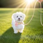 Dog Collar and Leash Set - Metal Buckle Adjustable Puppy Collar, Cute Dog Collar and Leash Set with Flower Bow Tie, Puppy Collar with 5 FT Leash, Soft & Comfortable Collar for Small Medium Dogs-S