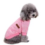 Jecikelon Dog Clothes Dogs Sweater Soft Puppies Clothing Winter Puppy Sweaters Warm Outfit for Dogs Small XXS XS Cat Apparel (Pink, M)