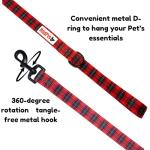 BOLDPET Dog Collar and Leash Set - Durable Polyester Material -Adjustable Collar-Safe Metal Buckle-Cute Plaid Dog Leash and Collar Set for Small, Medium and Large Dogs