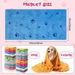 Tatuo 22 Pcs Dog Towels for Drying 20 x 40 Inch Pet Bath Towels Absorbent Microfiber Towel Quick Drying Puppy Bathing Supplies for Small Medium Large Dog Puppy Cat(Colorful,Bone Pattern)
