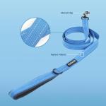 Best Pet Supplies Voyager Reflective Dog Leash or Collar with Neoprene Handle, for Small, Medium, and Large Breed Puppies, Cute and Heavy Duty for Walking, Running and Training - Baby Blue (Leash), S