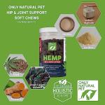 Only Natural Pet Hemp Hip & Joint Support for Dogs - Supplement for Mobility Wellness Pain Relief Healthy Inflammatory & Bone Stiffness - Chews w/Fatty Acid Blend Mussels & Turmeric - 120 Count (H/J)