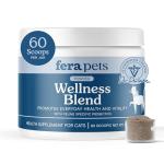 Fera Pets Wellness Blend - Cat Health Supplement with Feline-Specific Probiotics, Taurine and Lysine - Promotes Healthy Joints, Immunity, Heart & Bladder -Powder - 60 Scoops