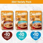 Hartz Delectables Stew Lickable Wet Cat Treats for Adult & Senior Cats, Variety Pack, 30 Count