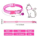 Dog Collar and Leash Set 3Pcs Puppy Collar and Leash Paw Print Whelping ID Collars Buckle Soft Nylon Litter Adjustable Pet Collar for Puppy Small Dogs Walking Training (Pink Green Blue)