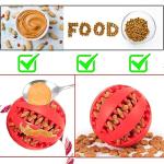 Engorgio Interactive Dog Chew Toys Crate Training Aids for Puppies, Puzzle Treat Dispenser with Rope Dogs Toy Ball Reduce Stress Anxiety Peanut Butter Dog Food Treat Dispenser Toys (Red)