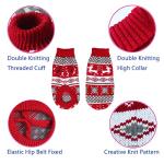 Vehomy Dog Christmas Sweaters Pet Winter Knitwear Xmas Clothes Classic Warm Coats Reindeer Snowflake Argyle Sweater for Kitty Puppy Cat-Middle L