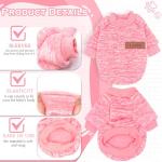 2 Pieces Dog Sweaters for Small Dogs Fall Winter Dog Clothes Female Fleece Puppy Sweater Warm Thick Outfit Pet Small Dog Sweater for Boy Girl Dogs,XXS
