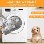 WITTOP Washable Dog Bed Plush Orthopedic Outdoor Crate Mat with Non-Slip Bottom,Luxe Soft Kennel Pad for Pets, Cozy Cage Cushion & Pet Sleeping Mattress Large Sized,Medium,Small Dogs,18 x 14 inch,Gray