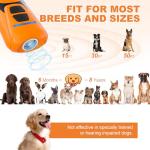 Dog Bark Deterrent Devices, Ultrasonic Anti Barking Device for Dogs, Up to 50FT Long Range Rechargeable Bark Control Safe for Dogs & Human Portable Indoor Outdoor, Dog Training & Behavior Aids