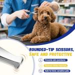 Ninibabie Dog Ear Hair Removal Kit - Ear Powder,Blunt Tip Grooming Scissors&Tweezers Set - Safe Hair Plucking Tool for Dogs,Ear Cleaner for Itching,Infection Treatment for Poodles, Doodles