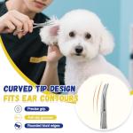 Ninibabie Dog Ear Hair Removal Kit - Ear Powder,Blunt Tip Grooming Scissors&Tweezers Set - Safe Hair Plucking Tool for Dogs,Ear Cleaner for Itching,Infection Treatment for Poodles, Doodles