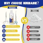 Ninibabie Dog Ear Hair Removal Kit - Ear Powder,Blunt Tip Grooming Scissors&Tweezers Set - Safe Hair Plucking Tool for Dogs,Ear Cleaner for Itching,Infection Treatment for Poodles, Doodles