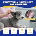 Ninibabie Dog Ear Hair Removal Kit - Ear Powder,Blunt Tip Grooming Scissors&Tweezers Set - Safe Hair Plucking Tool for Dogs,Ear Cleaner for Itching,Infection Treatment for Poodles, Doodles