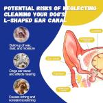 Ninibabie Dog Ear Hair Removal Kit - Ear Powder,Blunt Tip Grooming Scissors&Tweezers Set - Safe Hair Plucking Tool for Dogs,Ear Cleaner for Itching,Infection Treatment for Poodles, Doodles