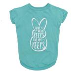 Peeps for Pets Call My Peeps Dog T Shirt - Teal Blue Dog T Shirt for Dogs Soft and Comfortable Machine Washable Dog Shirt - Officially Licensed Peeps Pet Dog Clothing,FF16040