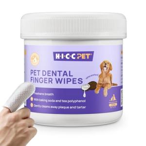 Pet Dental Wipes for Dogs and Cats, 50 Count