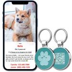 MYLUCKYTAG QR Code Dog ID Tags - Pet Online Profile - Scan QR Receive Instant Location Alert Email