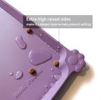 Hoki Found Silicone Pet Food Mats Tray - High-Lips Pet Dog Cat Bowl Mats - Pet Feeding Mat - Waterproof Dog Cat Food Mats -Pet Water Mats for Floors - Amethyst