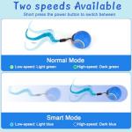 BABORUI Interactive Cat Toy Ball - Automatic Interactive Cat Toys for Indoor Cats with 3 Tails, 2 Speeds Rechargeable Cat Enrichment Toys for Small/Medium/Large Cats to Keep Them Busy(Blue)