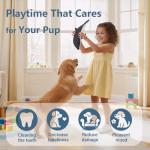 Luampo Tough Dog Toy for Aggressive Chewers, Durable UHMWPE Fabric Chew Toy with Squeaky, Plush Companion for Small Medium Large Dogs - Dolphin