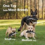 Luampo Tough Dog Toy for Aggressive Chewers, Durable UHMWPE Fabric Chew Toy with Squeaky, Plush Companion for Small Medium Large Dogs - Dolphin