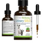 Pet Wellbeing Urinary Gold for Dogs - Vet-Formulated Multi-Herb Urinary Tract Support - Bladder Health & Urinary System Wellness - Natural Dog Supplement - Liquid Formula 2 oz (59ml)