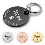 Personalized Lovely Symbols Dog Tags and Cat Tags Custom Engraved Stainless Steel Pet ID Tag (X-Small, Black)
