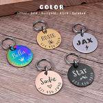 Personalized Lovely Symbols Dog Tags and Cat Tags Custom Engraved Stainless Steel Pet ID Tag (X-Small, Black)