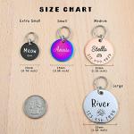 Personalized Lovely Symbols Dog Tags and Cat Tags Custom Engraved Stainless Steel Pet ID Tag (X-Small, Black)