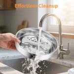 Novery Slow Feeder Dog Bowl - 2 Cups Stainless Steel Dog Slow Feeder Food Bowl, Metal Non-Slip Lick Plate,Puppy or Cat Food Holder,Pet Supplies,Puzzle Maze Dish for Small & Medium Sized Breeds