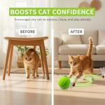 uMadeUs Cat Toys for Indoor Cats – Automatic Kitten Interactive Toy with Speedy Ball Tail as Pet Mental Stimulation - Kittens Small Dogs and Bored Adult Dog Balls to Keep Them Busy 2026 (Green Ball)