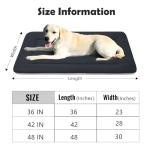 JoicyCo Large Dog Bed Soft Dog Crate Pad Mat 42 in Non-Slip Bottom Washable Dog Sleeping Mattress Pet Beds Cat Bed Kennel Pad, Dark Gray