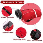 QBLEEV Warm Dog Coat Reflective Dog Jacket, Waterproof Dog Winter Coat Turtleneck Dog Clothes for Cold Weather, Thick Fleece Dog Snowsuit Christmas Dog Vest Pet Apparel for Small Medium Large Dogs L