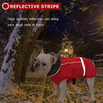 QBLEEV Warm Dog Coat Reflective Dog Jacket, Waterproof Dog Winter Coat Turtleneck Dog Clothes for Cold Weather, Thick Fleece Dog Snowsuit Christmas Dog Vest Pet Apparel for Small Medium Large Dogs L