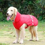 QBLEEV Warm Dog Coat Reflective Dog Jacket, Waterproof Dog Winter Coat Turtleneck Dog Clothes for Cold Weather, Thick Fleece Dog Snowsuit Christmas Dog Vest Pet Apparel for Small Medium Large Dogs L