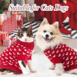 Dog Sweater Heart Puppy Sweater Warm Soft Pet Cloth Dog Outfits for Small Dogs and Cats (Blue, M)