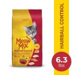 Meow Mix Hairball Control Dry Cat Food, 6.3 Pound Bag