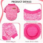 3 Pack Dog Sweaters for Small Dogs Girl Boy Winter Fleece Clothes Warm Soft Dog Sweatshirt Outfit for Dogs Cats Pet Apparel (Rose+Red+Pink, Medium)