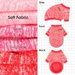 3 Pack Dog Sweaters for Small Dogs Girl Boy Winter Fleece Clothes Warm Soft Dog Sweatshirt Outfit for Dogs Cats Pet Apparel (Rose+Red+Pink, Medium)