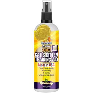 Bodhi Dog 3-in-1 Cat & Kitten Training Aid - Cat Deterrent Spray for Indoor and Outdoor Use - Protect Furniture, Rugs and Plants - Establish Boundaries & Keep Felines Off - Made in USA (8 Fl Oz)