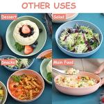 6-Pieces Whisker Fatigue Cat Bowl - 5.5 Inch Shallow Cat Food Dish Wide Cats Wet Feeding Bowls, PET Plate for Kittens and Short Legged Cats, Wheat Straw