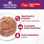 Wellness Complete Health Pate Adult Wet Cat Food, Natural, Protein-Rich, Grain Free, 12.5 Ounce, 12 Pack, (Beef & Chicken)