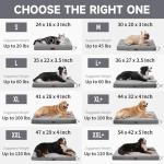 OhGeni Orthopedic Waterproof & Machine Washable Dog Bed for Small Pets, Suitable for Crates, Cat Mat with 25D Egg Crate Foam, Non-Slip Bottom & Removable Cover, 24 Inches(Gray)